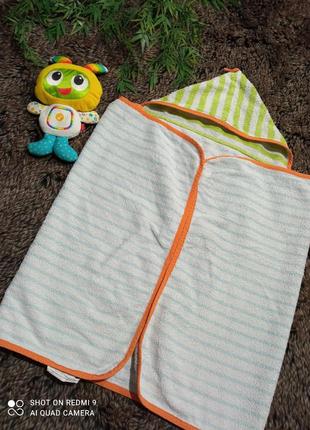 Детское махровое полотенце с капюшоном
