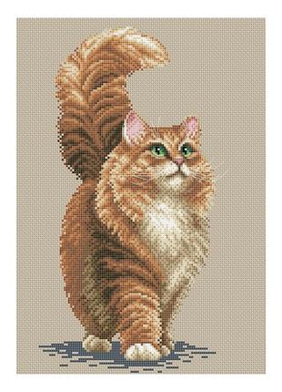 Набор для вышивания нитками крестом " Мечтательный кот " кошка...