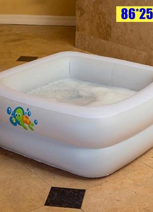 Бассейн детский с надувным дном Детский надувной бассейн с мяг...