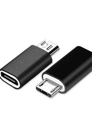 Переходник адаптер металлический Type-C - Micro USB / TypeC to...
