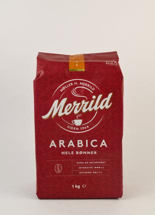 Кофе в зернах Merrild Arabica 1 кг Италия