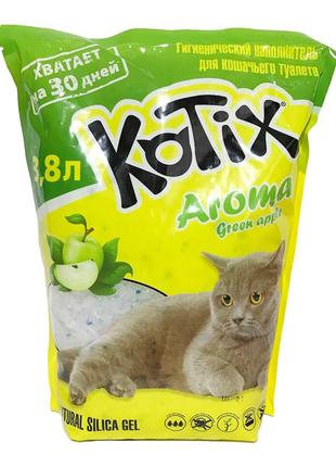 Наповнювач  для туалету  KOTIX   3,8 L  Green Apple (8шт.)