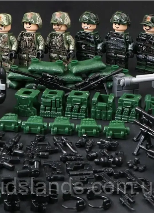 Фигурки человечки военные спецназ солдаты оружие для лего lego