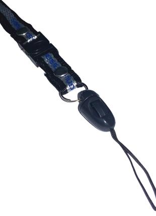 Ремешок для гаджетов и аксессуаров на шнурке 49х1.1см:Черный