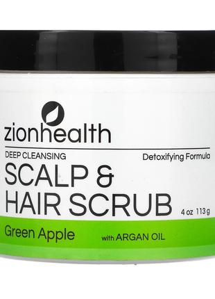 Zion Health, скраб для глубокого очищения кожи головы и волос ...