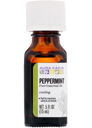Aura Cacia, Pure Essential Oil, Peppermint, .5 fl oz (15 ml) A...