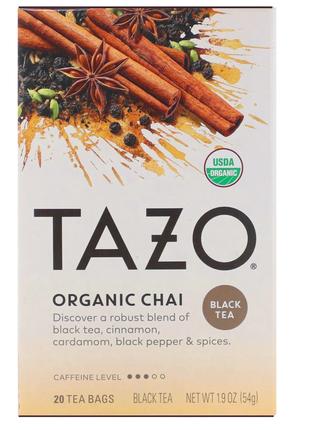Tazo Teas, Органический чай, черный чай, 20 чайных пакетиков, ...