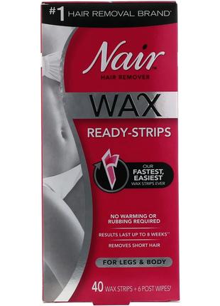 Nair, Средство для удаления волос, восковые полоски, для ног и...