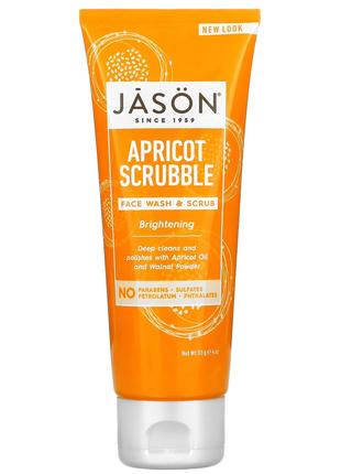 Jason Natural, Осветляющий абрикосовый скраб, гель для умывани...