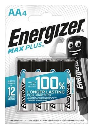 Батарейки Energizer max plus AA (упаковка 4шт.)