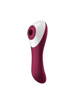 Вакуумный стимулятор с вибрацией Satisfyer Dual Crush Wine Red