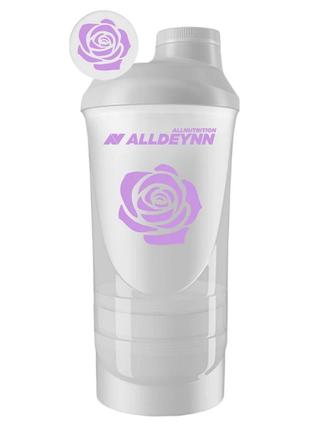 Шейкер AllNutrition AllDeynn, 600+350 мл, White