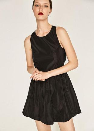 Стильное платье-комбинезон zara черное платье с шортами черный...
