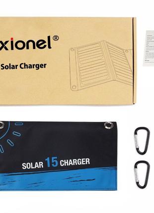 Сонячна панель FOVigour Solar Charger 15Вт, USB 5 В 2,4А Акція