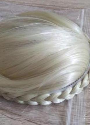 Плетеный парик для женщин зажим в шиньоне 613
