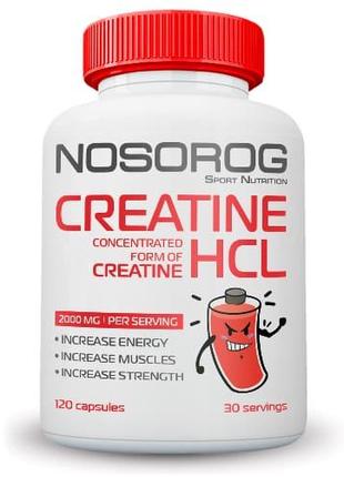 Креатин Nosorog Creatine Hydrochloride, 120 капсул