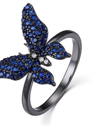 Серебряное кольцо бабочка размер 17 и 18