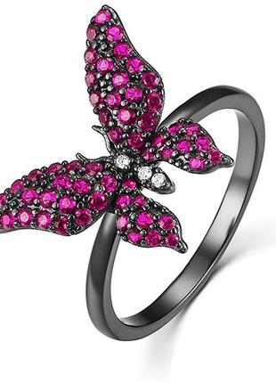 Серебряное кольцо бабочка размер 17 и 18