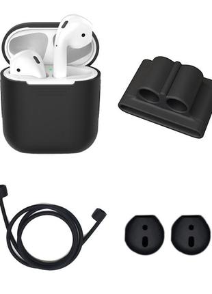 Чехол для AirPods +3 Подарка! Силиконовый кейс для наушников appl