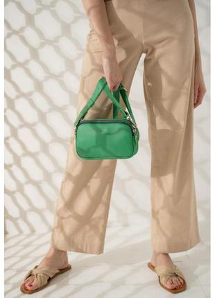 Женская кожаная сумка поясная/кроссбоди Holly зеленая GG