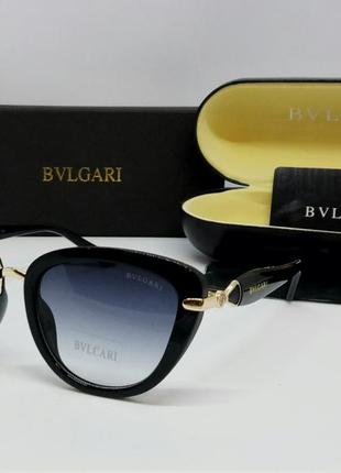 Bvlgari стильные женские солнцезащитные очки черные с градиентом