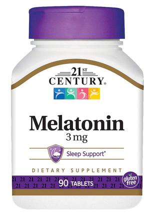 Мелатонин, 3 мг, Melatonin, 21st Century, 90 таблеток