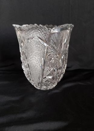 Винтажная хрустальная ваза гдр