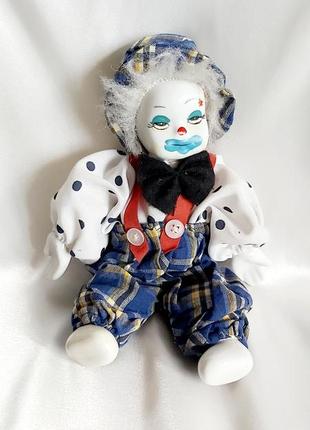 Кукла фарфоровая клоун фарфор