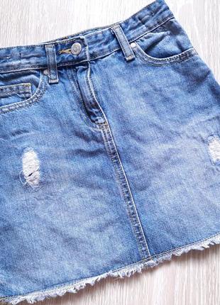 🌺🌺🌺 розпродаж 🌺🌺🌺 джинсова юбка denim на дівчинку 7-8 років
