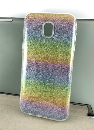 Чехол для Samsung j5 2017, j530 накладка бампер Glitter силико...