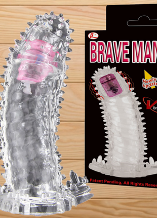 Насадка презерватив с вибрацией  "Brave man" от Baile BI-026202A
