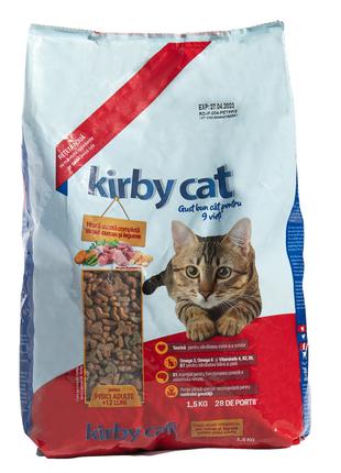 Сухой корм для котов KIRBY CAT курица, индейка и овощи 1,5кг