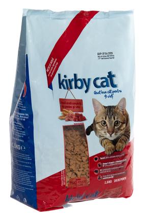 Сухой корм для котов KIRBY CAT курица и говядина 1,5кг