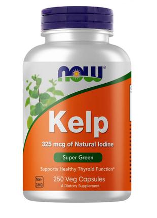 Вітаміни та мінерали NOW Kelp 325 mcg, 250 вегакапсул