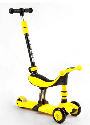 Самокат-беговел «3 в 1 Scooter со световым эффектом, желтый». ...