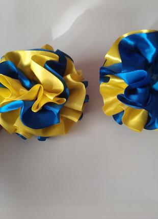 Бантики жовто блакитні до українського костюма до вишиванки