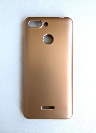 Тонкий матовый чехол для Xiaomi Redmi 6 Золотистый пластик