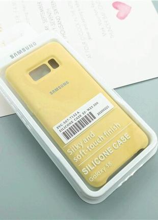 Силиконовый чехол для Samsung Galaxy S8 Plus Желтый микрофибра...