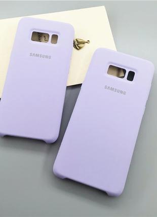 Силиконовый чехол для Samsung Galaxy S8 Plus Сиреневый микрофи...