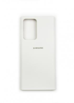 Силиконовый чехол для Samsung Galaxy Note 20 Ultra Белый микро...