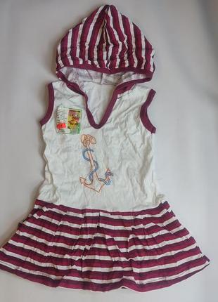 Платье морячка для девочки летнее туника