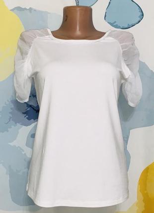 Элегантная белая футболка / блуза