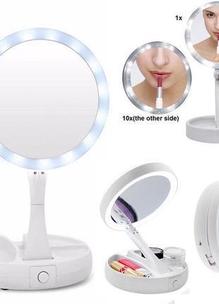 Зеркало для макияжа настольное с LED подсветкой My Fold NBZ ра...