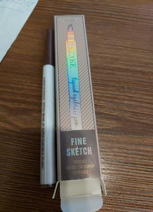 Олівець маркер для брів ультра пензлик тату ручка водостійкий