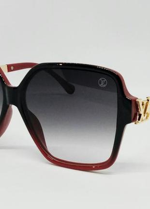 Louis vuitton стильные женские солнцезащитные очки черно красн...