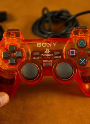 Джойстик Sony Playstation 2 Dualshock 2 (Оригинал, Orange, SCP...
