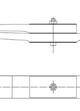 Полурессора BPW 2х листовая ширина=100 длина 550x395 толщина 33mm