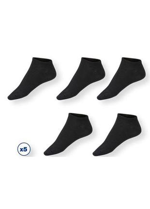 Женские черные  короткие носки набор 5 пар р.35-38,39-42