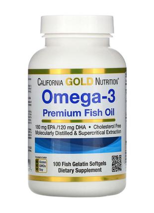 Омега-3 рыбий жир премиум California Gold Nutrition Omega-3 Pr...