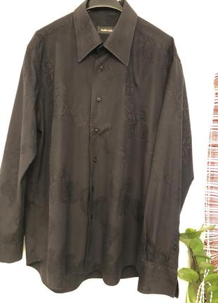 Черная рубашка emilio guido с восточным узором